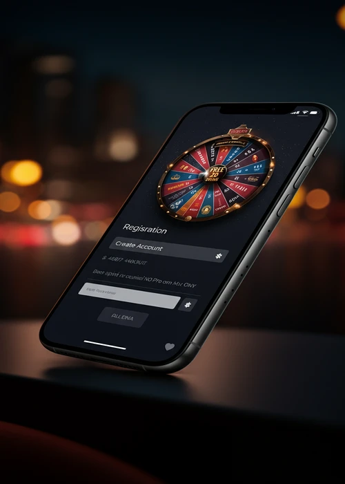 Registration form interface of Velvet Spins Casino with steps for account creation and login fields.
